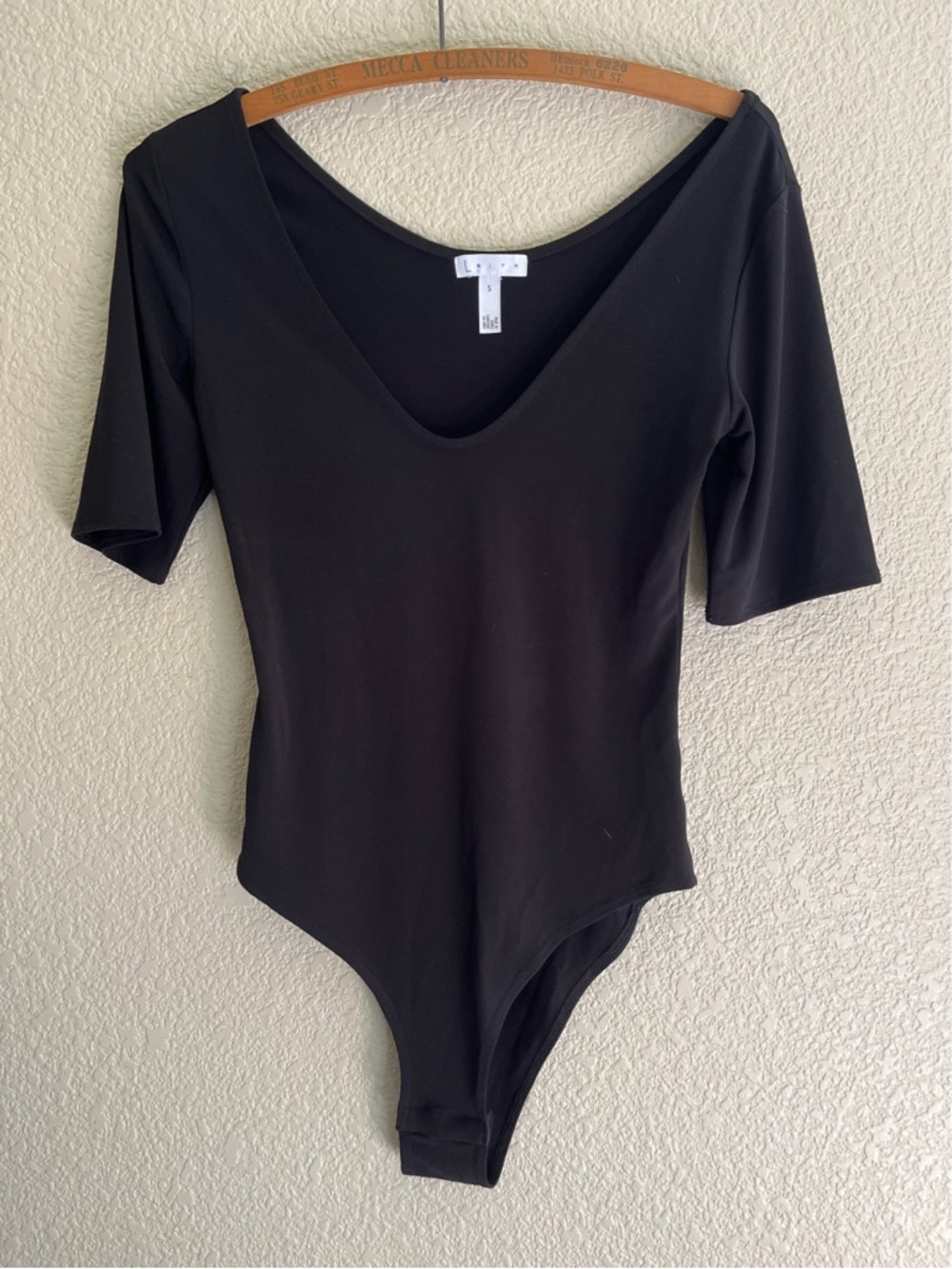 Leith Black Short Sleeve Bodysuit Women’s Size Small